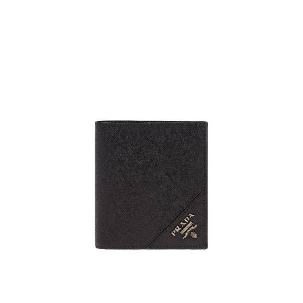 Saffiano Metal Logo Wallet